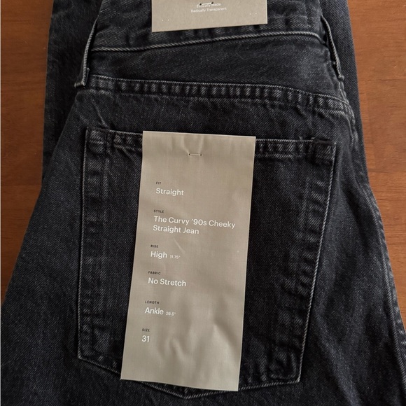 Everlane Curvy 90s Cheeky Straight Jeans, Ankle, Size 31 - Picture 1 of 6